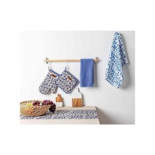 Mantel Antimanchas Blanco Y Azul Vinthera 145 x 200 cm