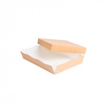 Bandeja Con Tapa Blanca 23 x 17 x 4,5 cm. (Pack 50 Uds.) García de Pou - La Casa de Vesta