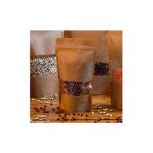 Bolsas Autocierre Kraft Con Ventana 16 + 4 x 27 cm. (Pack 50 Uds.) García de Pou - La Casa de Vesta