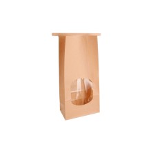 Bolsas Autocierre Kraft Con Ventana 12 + 6,5 x 24,6 cm. (Pack 50 Uds.) García de Pou - La Casa de Vesta