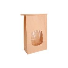 Bolsas Autocierre Kraft Con Ventana 15,5 + 7 x 24,2 cm. (Pack 50 Uds.) García de Pou - La Casa de Vesta