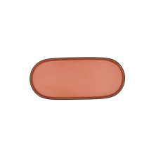 Bandeja Oval Gio Terracota Melamina 28 x 12 cm. BIDASOA - La Casa de Vesta