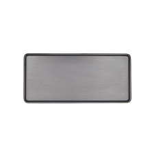 Bandeja Rectangular Gio Gris Melamina 31,5 x 14,5 cm. BIDASOA - La Casa de Vesta