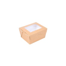 Caja Con Ventana Kraft 11,2 x 9 x 6,4 cm. (Pack 50 Uds.) García de Pou - La Casa de Vesta