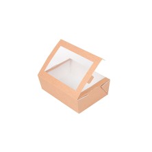 Caja Con Ventana Kraft 12 x 17 x 5,5 cm. (Pack 50 Uds.) García de Pou - La Casa de Vesta