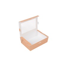 Caja Con Ventana Kraft 12 x 17 x 5,5 cm. (Pack 50 Uds.) García de Pou - La Casa de Vesta