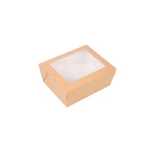 Caja Con Ventana Kraft 15,3 x 12,1 x 6,4 cm. (Pack 25 Uds.) García de Pou - La Casa de Vesta