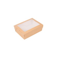 Caja Con Ventana Kraft 19,8 x 14 x 6,4 cm. (Pack 50 Uds.) García de Pou - La Casa de Vesta