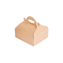 Cajas Pastelería Con Asas Kraft 20 x 18 x 7 cm. (Pack 50 Uds.) García de Pou - La Casa de Vesta