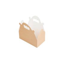 Cajas Pastelería Con Asas Kraft 20 x 18 x 7 cm. (Pack 50 Uds.) García de Pou - La Casa de Vesta