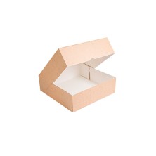 Cajas Pastelería Sin Ventana Kraft 26 x 26 x 8 cm. (Pack 50 Uds.) García de Pou - La Casa de Vesta