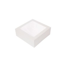 Cajas Pastelería Con Ventana Blanca 30 x 30 x 8 cm. (Pack 50 Uds.) García de Pou - La Casa de Vesta