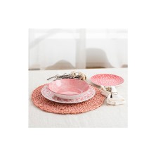 Vajilla Aquilea Rosa 12 Piezas. BIDASOA - La Casa de Vesta