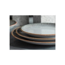 Plato Llano Grietas Gris 21 cm. (Caja 24 Uds.) Lubiana - La Casa de Vesta
