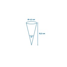 Cono Para Helados Parole 4,2 x 15,3 cm. (Pack 2.000 Uds.) García de Pou - La Casa de Vesta