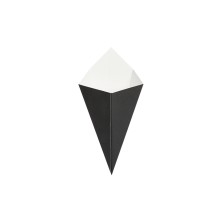 Cucurucho Para Fritos Negro 12,8 x 21,7 cm. 100 G (Pack 200 Uds.) García de Pou - La Casa de Vesta