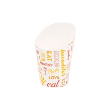 Vaso Para Fritos Abierto Parole 7 x 10,5 cm. (Pack 100 Uds.) García de Pou - La Casa de Vesta