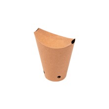 Vaso Para Fritos Cerrado Kraft 6,7 x 12,5 cm. (Pack 100 Uds.) García de Pou - La Casa de Vesta