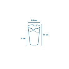 Vaso Para Fritos Cerrado Feel Green 8,5 x 14 cm. (Pack 50 Uds.) García de Pou - La Casa de Vesta