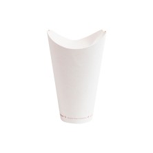 Vaso Para Fritos Cerrado Blanco 8,5 x 18 cm. (Pack 50 Uds.) García de Pou - La Casa de Vesta